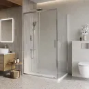 Душевой уголок BelBagno Luce LUCE-AH-1-100/80-C-Cr 100x80 см, профиль хром, стекло прозрачное