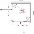 Душевой уголок 120x90 см BelBagno Kraft KRAFT-AH-22-120/90-C-Cr-R прозрачное