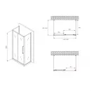 Душевой уголок 120x100 см Abber Schwarzer Diamant AG30120BMH-S100BM-S100BM матовое