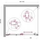 Душевой уголок BelBagno Luce LUCE-AH-1-100/90-C-Cr 100x90 см, профиль хром, стекло прозрачное