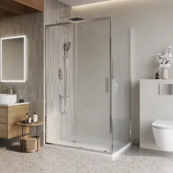 Душевой уголок BelBagno Luce LUCE-AH-1-100/90-C-Cr 100x90 см, профиль хром, стекло прозрачное