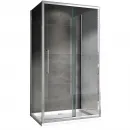 Душевой уголок 100x50 см Abber Schwarzer Diamant AG30100H-S50-S50 прозрачное