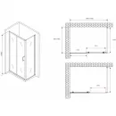 Душевой уголок 100x70 см Abber Schwarzer Diamant AG30100B5-S70B5 прозрачное