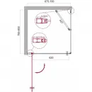 Душевой уголок 70x80 см BelBagno Etna ETNA-AH-1-70/80-C-Cr прозрачное