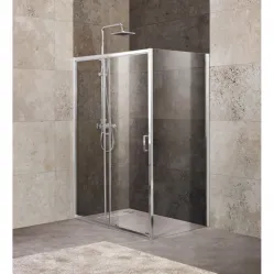 Душевой уголок 120-135x100 см BelBagno UNIQUE-AH-1-120/135-100-C-Cr прозрачное