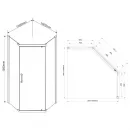 Душевой уголок 100x100 см Vincea Stresa VSP-1S100CLGM прозрачное
