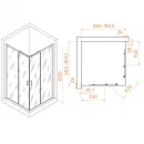 Душевой уголок 100x100 см RGW PA-39 Passage 03083900-11 прозрачное