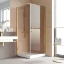 Душевой уголок Vegas Glass EP-Fis LUX 90*120 09 05 R 90x120 см R, профиль золотой, стекло бронза