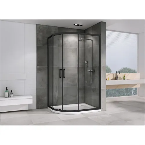 Душевой уголок 110x90 см Abber Schwarzer Diamant AG01119B прозрачное