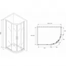 Душевой уголок 110x90 см Abber Schwarzer Diamant AG01119B прозрачное