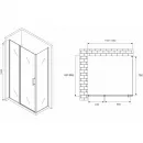 Душевой уголок 120x85 см Abber Sonnenstrand AG04120BS-S85B прозрачное