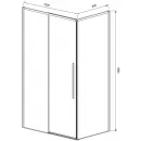 Душевой уголок Vincea Slim-N VSR-4SN8012CGB 120x79 см, профиль черный матовый, стекло тонированное