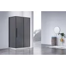 Душевой уголок Vincea Slim-N VSR-4SN8012CGB 120x79 см, профиль черный матовый, стекло тонированное
