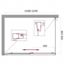Душевой уголок 110-125x90 см BelBagno UNIQUE-AH-1-110/125-90-C-Cr прозрачное