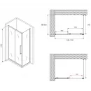 Душевой уголок 130x60 см Abber Schwarzer Diamant AG30130H-S60 прозрачное