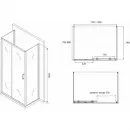 Душевой уголок 140x80 см Abber Schwarzer Diamant AG30140B-S80B-S80B прозрачное