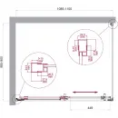 Душевой уголок BelBagno Luce LUCE-AH-1-110/90-C-Cr 110x90 см, профиль хром, стекло прозрачное