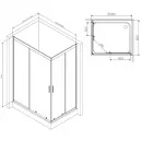 Душевой уголок 100x80 см Am.Pm Gem W90G-404-100280-BT прозрачное