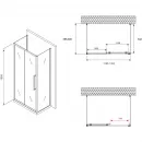Душевой уголок 130x60 см Abber Schwarzer Diamant AG30130H-S60-S60 прозрачное