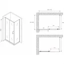 Душевой уголок 100x100 см Abber Schwarzer Diamant AG30110B5-S100B5 прозрачное