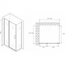 Душевой уголок 120x100 см Abber Sonnenstrand AG04120MS-S100M матовое