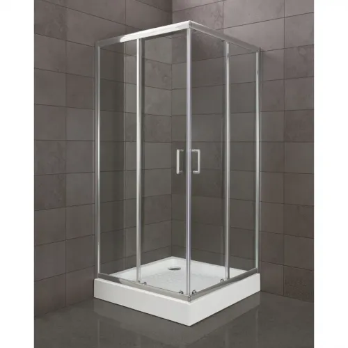 Душевой уголок 100x100 см BelBagno Uno UNO-195-A-2-100-C-Cr прозрачное