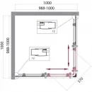 Душевой уголок 100x100 см BelBagno Uno UNO-195-A-2-100-C-Cr прозрачное