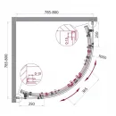 Душевой уголок 80x80 см BelBagno ACQUA-R-2-80-C-Cr прозрачное