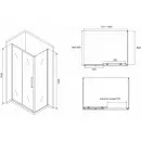 Душевой уголок 140x90 см Abber Schwarzer Diamant AG30140BH-S90B прозрачное