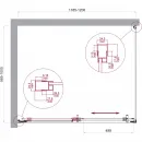 Душевой уголок BelBagno Luce LUCE-AH-1-120/100-C-Cr 120x100 см, профиль хром, стекло прозрачное