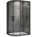 Душевой уголок 120x80 см Abber Schwarzer Diamant AG01128B прозрачное