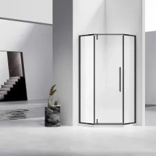 Душевой уголок Vincea Slim-N VSP-4SN900CLB 89x89 см, профиль черный матовый, стекло прозрачное