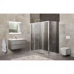 Душевой уголок 170-200x80 см BelBagno UNIQUE-AH-21-170/200-80-C-Cr прозрачное