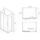 Душевой уголок 140x90 см Abber Schwarzer Diamant AG30140BH-S90B-S90B прозрачное