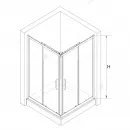 Душевой уголок 100x100 см RGW CL-34-B Classic 32093400-14 прозрачное