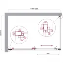 Душевой уголок BelBagno Luce LUCE-AH-1-120/80-C-Cr 120x80 см, профиль хром, стекло прозрачное