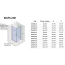 Душевой уголок Riho Novik Z201 G003007120 77x86,7 см, профиль хром, стекло прозрачное