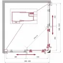 Душевой уголок 100x90 см BelBagno UNO-195-AH-2-100/90-C-Cr прозрачное