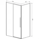 Душевой уголок Vincea Slim-N VSR-4SN8014CGB 140x79 см, профиль черный матовый, стекло тонированное