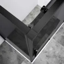 Душевой уголок Vincea Slim-N VSR-4SN8014CGB 140x79 см, профиль черный матовый, стекло тонированное