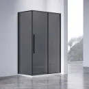 Душевой уголок Vincea Slim-N VSR-4SN8014CGB 140x79 см, профиль черный матовый, стекло тонированное