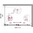Душевой уголок 110x90 см BelBagno ACQUA-AH-1-110/90-C-Cr прозрачное