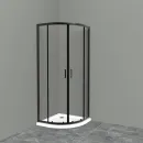 Душевой уголок 100x100 см BelBagno UNO-195-R-2-100-C-NERO прозрачное