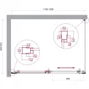Душевой уголок BelBagno Luce LUCE-AH-1-120/90-C-Cr 120x90 см, профиль хром, стекло прозрачное