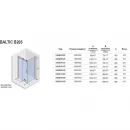 Душевой уголок Riho Baltic B203 G002004120 97,7x77,7 см см, профиль хром, стекло прозрачное