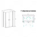 Душевой уголок 100x100 см RGW PA-37 (PA-04+Z-050-1+держатель) Passage 04083700-011 прозрачное