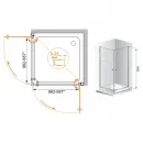 Душевой уголок Cezares Triumph 70x70 см текстурное стекло TRIUMPH-D-A-2-70-P-Cr