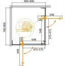 Душевой уголок 80-90x70-80 см Cezares SLIDER-AH-2-70/80-80/90-C-Cr прозрачное