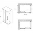 Душевой уголок 130x60 см Abber Schwarzer Diamant AG30130MH-S60M матовое