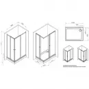 Душевой уголок Am.Pm Sunny W87G-403-10080-MT 98,3x78,3 см, профиль матовый хром, стекло прозрачное